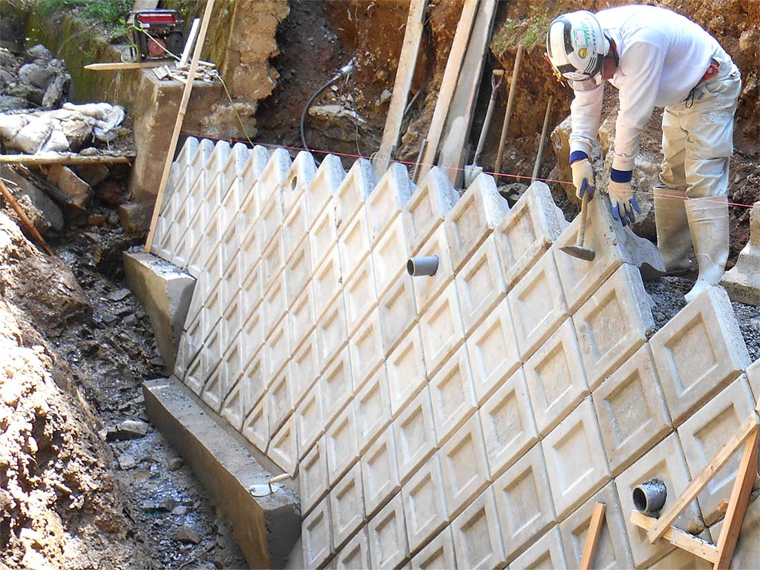 ブロック据付状況